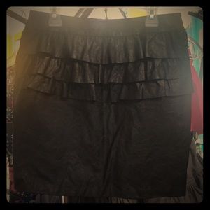 Black pleather skirt